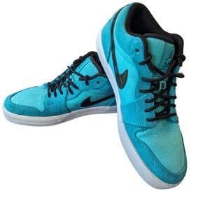 Nike RARE Air Jordan 1 V.2 Low Emerald Green Mint Shoes Retro, Men's sz 8, 41 EU